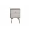 Alpine Furniture Flynn Nightstand in Grey - Front - Alpine Furniture Flynn Nightstand in Grey - Front