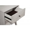 Alpine Furniture Flynn Nightstand in Grey - Drawer Close-up