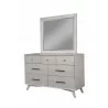 Alpine Furniture Flynn Mirror in Grey - Angled View - Alpine Furniture Flynn Mirror in Grey - Angled View