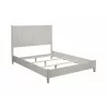 Alpine Furniture Flynn California King Panel Bed in Gray - Angled with Cushion - Alpine Furniture Flynn California King Panel Bed in Gray - Angled with Cushion