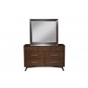 Alpine Furniture Flynn Dresser in Walnut - Front with Mirror