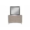 Alpine Furniture Flynn Mirror in Walnut - Front - Alpine Furniture Flynn Mirror in Walnut - Front