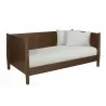 Alpine Furniture Flynn Mid Century Modern Twin Size Day Bed in Walnut - Angled View - Alpine Furniture Flynn Mid Century Modern Twin Size Day Bed in Walnut - Angled View