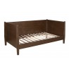 Alpine Furniture Flynn Mid Century Modern Twin Size Day Bed in Walnut - Frame Only Angled View