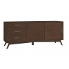 Alpine Furniture Flynn Large TV Console in Walnut - Closed Door