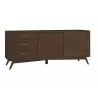 Alpine Furniture Flynn Large TV Console in Walnut - Closed Door - Alpine Furniture Flynn Large TV Console in Walnut - Closed Door