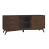 Alpine Furniture Flynn Large TV Console in Walnut - Angled View