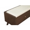 Alpine Furniture Flynn Bench in Walnut - Top Angled View