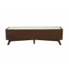 Alpine Furniture Flynn Bench in Walnut - Front - Alpine Furniture Flynn Bench in Walnut - Front