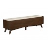 Alpine Furniture Flynn Bench in Walnut - Side Angled