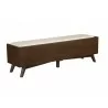Alpine Furniture Flynn Bench in Walnut - Side Angled - Alpine Furniture Flynn Bench in Walnut - Side Angled