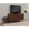 Alpine Furniture Flynn Small TV Console in Walnut - Lifestyle