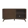 Alpine Furniture Flynn Small TV Console in Walnut - Front with Opened Door - Alpine Furniture Flynn Small TV Console in Walnut - Front with Opened Door