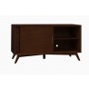 Alpine Furniture Flynn Small TV Console in Walnut - Angled