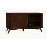 Alpine Furniture Flynn Small TV Console in Walnut - Angled - Alpine Furniture Flynn Small TV Console in Walnut - Angled