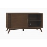 Alpine Furniture Flynn Small TV Console in Walnut - Angled View