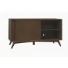 Alpine Furniture Flynn Small TV Console in Walnut - Angled View - Alpine Furniture Flynn Small TV Console in Walnut - Angled View