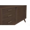 Alpine Furniture Flynn Small TV Console in Walnut - Side Angled View