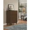 Alpine Furniture Flynn Large Bar Cabinet in Walnut - Angled - Alpine Furniture Flynn Large Bar Cabinet in Walnut - Angled