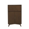 Alpine Furniture Flynn Large Bar Cabinet in Walnut - Front