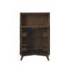 Alpine Furniture Flynn Large Bar Cabinet in Walnut - Front with Opened Drawer