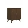 Flynn Small Bar Cabinet in Acorn oin Walnut - Angled - Flynn Small Bar Cabinet in Acorn oin Walnut - Angled