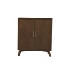 Flynn Small Bar Cabinet in Acorn oin Walnut - Front and Closed