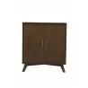 Flynn Small Bar Cabinet in Acorn oin Walnut - Front and Closed - Flynn Small Bar Cabinet in Acorn oin Walnut - Front and Closed