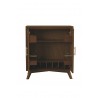 Flynn Small Bar Cabinet in Acorn oin Walnut - Opened Drawer