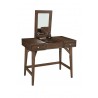 Alpine Furniture Flynn Bedroom Vanity in Walnut - Angled Opened Mirror