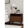 Alpine Furniture Flynn Large Nightstand in Walnut - Lifestyle