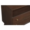 Alpine Furniture Flynn Large Nightstand in Walnut - Top Angled Drawer