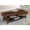 Alpine Furniture Flynn Coffee Table in Walnut - Lifestyle