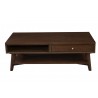 Alpine Furniture Flynn Coffee Table in Walnut - Front