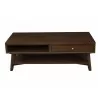 Alpine Furniture Flynn Coffee Table in Walnut - Front - Alpine Furniture Flynn Coffee Table in Walnut - Front