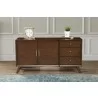 Alpine Furniture Flynn Sideboard in Walnut - Front Lifestyle - Alpine Furniture Flynn Sideboard in Walnut - Front Lifestyle