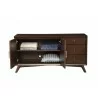 Alpine Furniture Flynn Sideboard in Walnut - Front and Drawer Opened - Alpine Furniture Flynn Sideboard in Walnut - Front and Drawer Opened