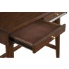 Alpine Furniture Flynn Mini/Large Desk in Walnut - Drawer Opened