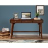 Alpine Furniture Flynn Large Desk in Walnut - Front Lifestyle