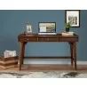 Alpine Furniture Flynn Large Desk in Walnut - Front Lifestyle - Alpine Furniture Flynn Large Desk in Walnut - Front Lifestyle