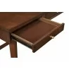 Alpine Furniture Flynn Large Desk in Walnut - Top Opened Drawer - Alpine Furniture Flynn Large Desk in Walnut - Top Opened Drawer