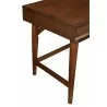 Alpine Furniture Flynn Large Desk in Walnut - Leg Close-up - Alpine Furniture Flynn Large Desk in Walnut - Leg Close-up