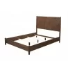 Flynn Queen Panel Bed in Walnut - Angled without Cushion - Flynn Queen Panel Bed in Walnut - Angled without Cushion
