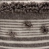 Baxton Studio Eligah Moroccan Inspired Ivory and Brown Handwoven Wool Pouf Ottoman - Close-up Details