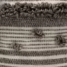Baxton Studio Eligah Moroccan Inspired Ivory and Brown Handwoven Wool Pouf Ottoman - Close-up Details - Baxton Studio Eligah Moroccan Inspired Ivory and Brown Handwoven Wool Pouf Ottoman - Close-up Details