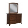 Alpine Furniture Baker Mirror in Mahogany - Angled