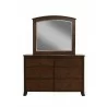 Alpine Furniture Baker Mirror in Mahogany - Front - Alpine Furniture Baker Mirror in Mahogany - Front