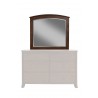 Alpine Furniture Baker Mirror in Mahogany - Front