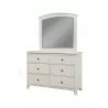 Alpine Furniture Baker Mirror in White - Angled - Alpine Furniture Baker Mirror in White - Angled
