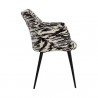 Sunpan Marilyn Dining Chair Devore Olive Zebra - Set of Two - Side Angle